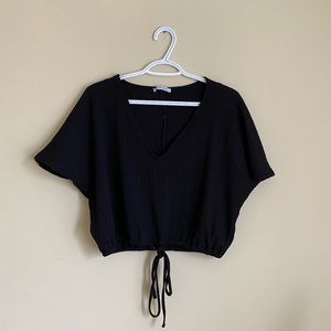Zara Short Sleeve Tie up Crop Top
